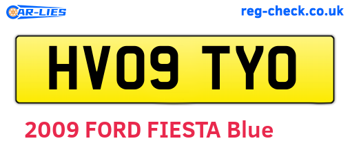 HV09TYO are the vehicle registration plates.