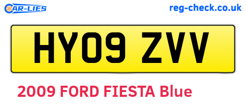 HY09ZVV are the vehicle registration plates.