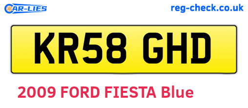 KR58GHD are the vehicle registration plates.