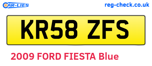 KR58ZFS are the vehicle registration plates.