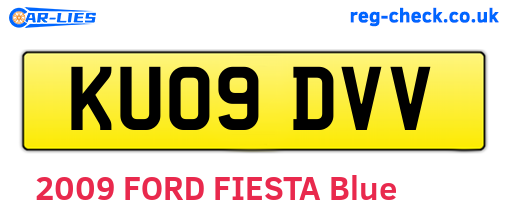 KU09DVV are the vehicle registration plates.
