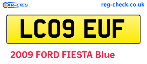 LC09EUF are the vehicle registration plates.