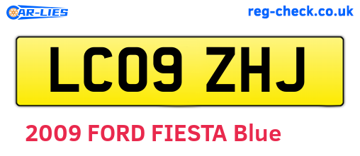 LC09ZHJ are the vehicle registration plates.