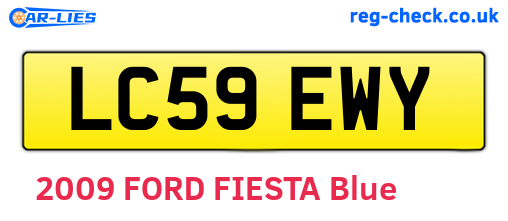 LC59EWY are the vehicle registration plates.
