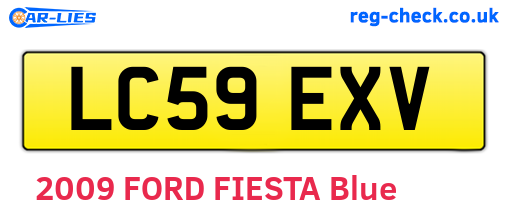 LC59EXV are the vehicle registration plates.