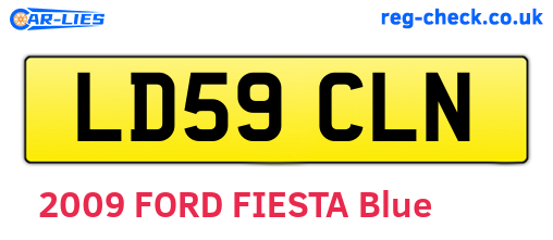 LD59CLN are the vehicle registration plates.
