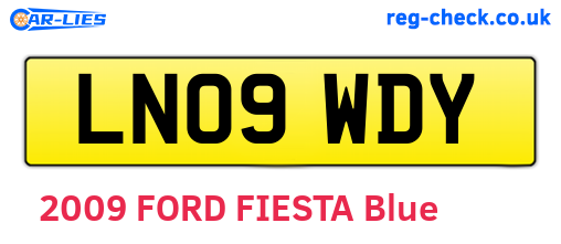 LN09WDY are the vehicle registration plates.