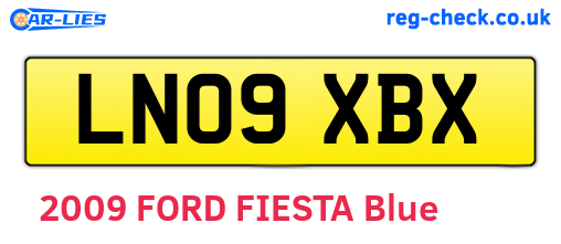 LN09XBX are the vehicle registration plates.