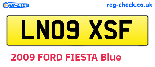 LN09XSF are the vehicle registration plates.
