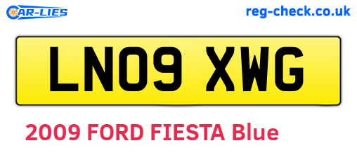 LN09XWG are the vehicle registration plates.
