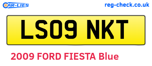 LS09NKT are the vehicle registration plates.