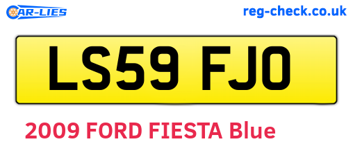 LS59FJO are the vehicle registration plates.