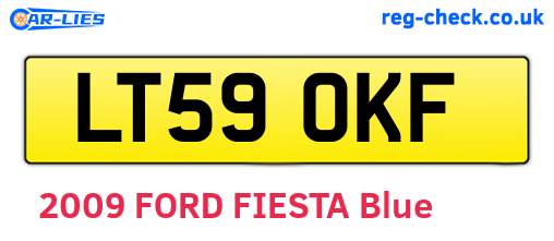 LT59OKF are the vehicle registration plates.