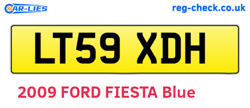 LT59XDH are the vehicle registration plates.