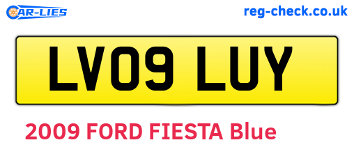 LV09LUY are the vehicle registration plates.
