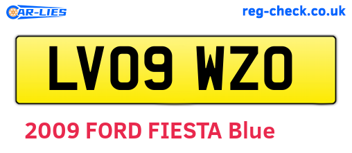 LV09WZO are the vehicle registration plates.