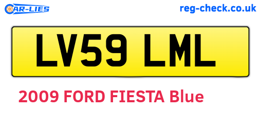 LV59LML are the vehicle registration plates.