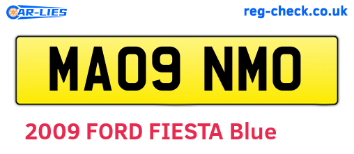 MA09NMO are the vehicle registration plates.