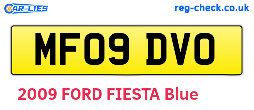 MF09DVO are the vehicle registration plates.