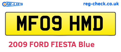 MF09HMD are the vehicle registration plates.