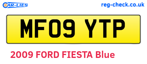 MF09YTP are the vehicle registration plates.
