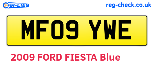 MF09YWE are the vehicle registration plates.