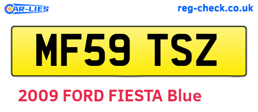 MF59TSZ are the vehicle registration plates.