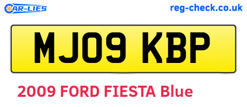 MJ09KBP are the vehicle registration plates.