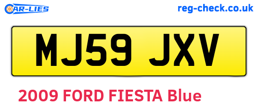 MJ59JXV are the vehicle registration plates.