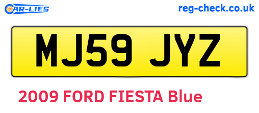 MJ59JYZ are the vehicle registration plates.