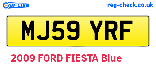 MJ59YRF are the vehicle registration plates.