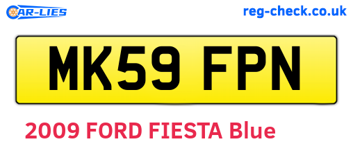 MK59FPN are the vehicle registration plates.