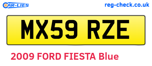 MX59RZE are the vehicle registration plates.