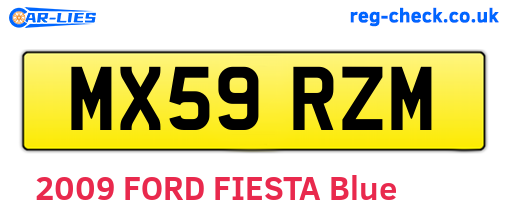MX59RZM are the vehicle registration plates.