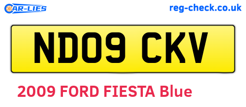 ND09CKV are the vehicle registration plates.