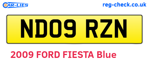 ND09RZN are the vehicle registration plates.