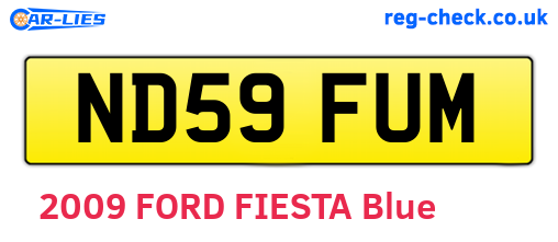 ND59FUM are the vehicle registration plates.