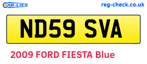 ND59SVA are the vehicle registration plates.