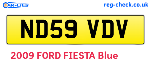 ND59VDV are the vehicle registration plates.