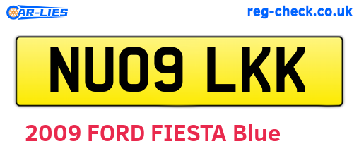 NU09LKK are the vehicle registration plates.