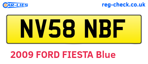 NV58NBF are the vehicle registration plates.