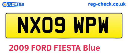 NX09WPW are the vehicle registration plates.