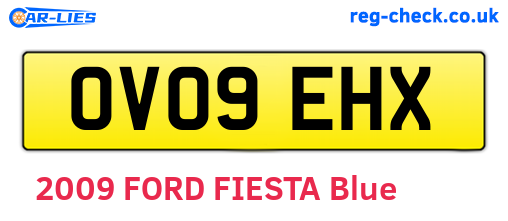 OV09EHX are the vehicle registration plates.