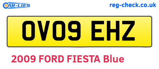 OV09EHZ are the vehicle registration plates.