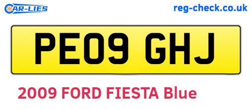 PE09GHJ are the vehicle registration plates.