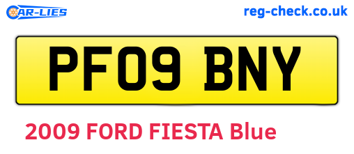 PF09BNY are the vehicle registration plates.