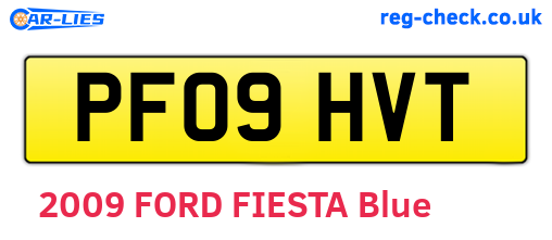 PF09HVT are the vehicle registration plates.