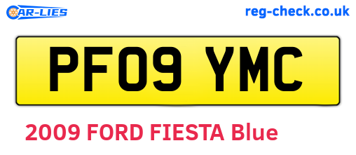 PF09YMC are the vehicle registration plates.