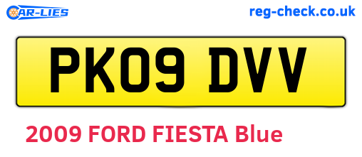 PK09DVV are the vehicle registration plates.