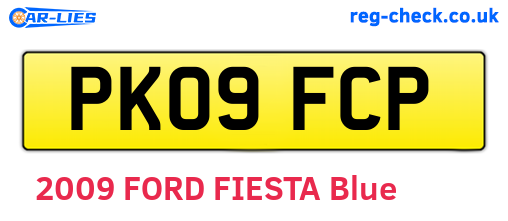 PK09FCP are the vehicle registration plates.